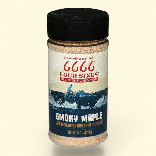 Four Sixes Smokehouse Maple Seasoning, 6.7 oz — authentic US product shipped worldwide by Treatspree