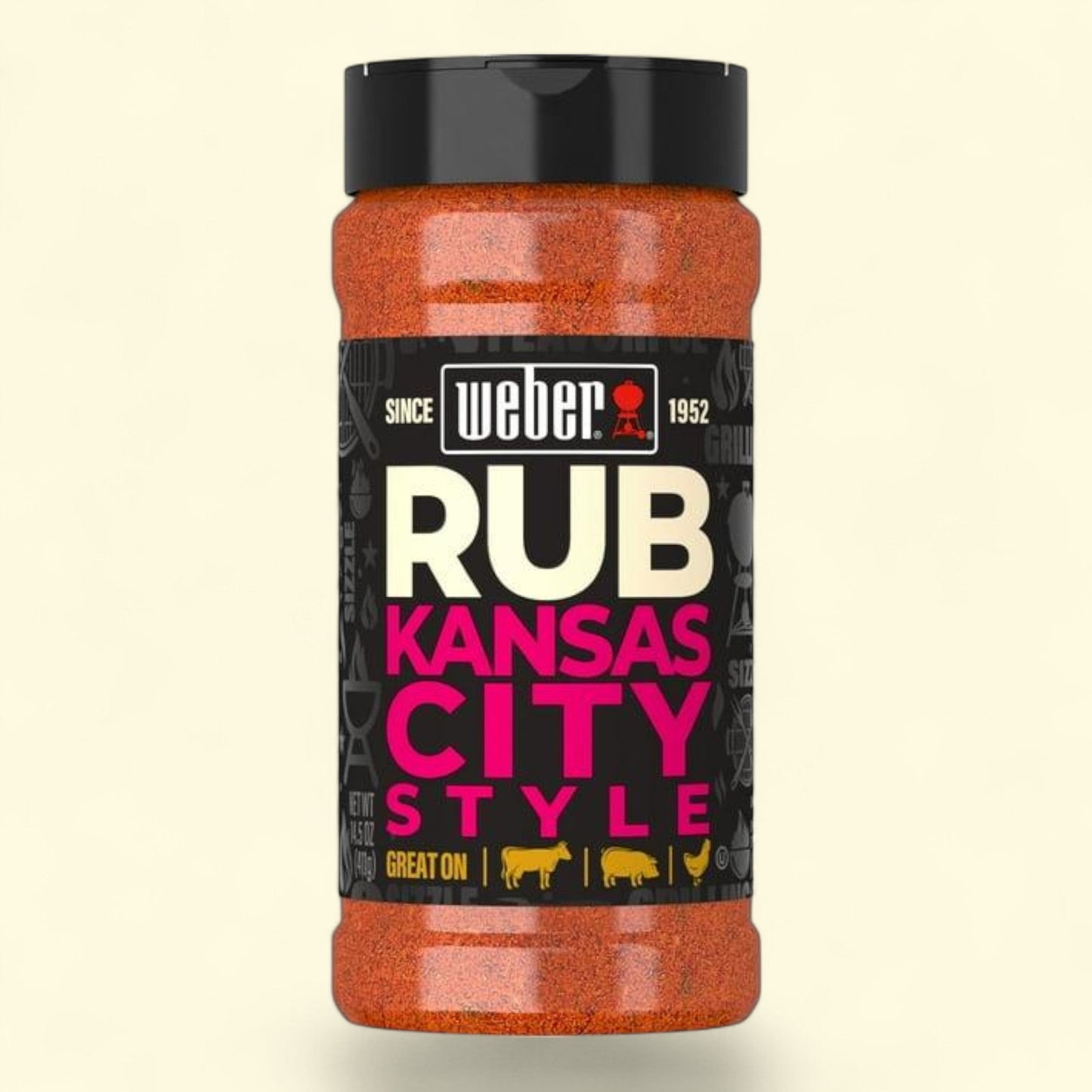 Weber BBQ Dry Rub Seasoning, Kansas City Sweet Tangy, 14.5 oz