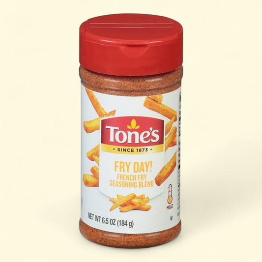 Tone's Fry Day French Fry Seasoning Blend, 6.5 oz — authentic US product shipped worldwide by Treatspree