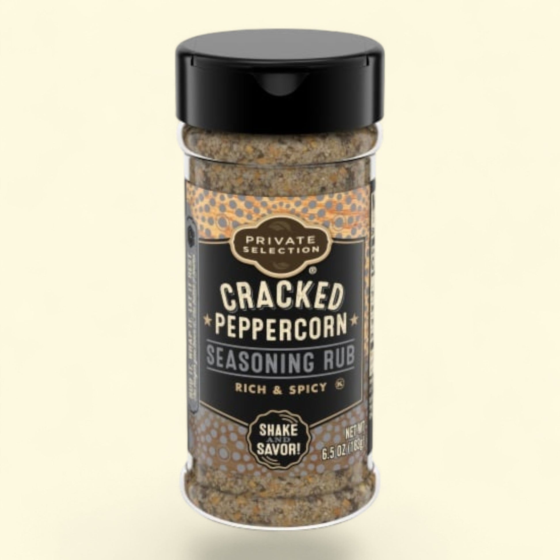 Private Selection, Cracked Peppercorn Seasoning Rub, 6.5 oz — authentic US product shipped worldwide by Treatspree