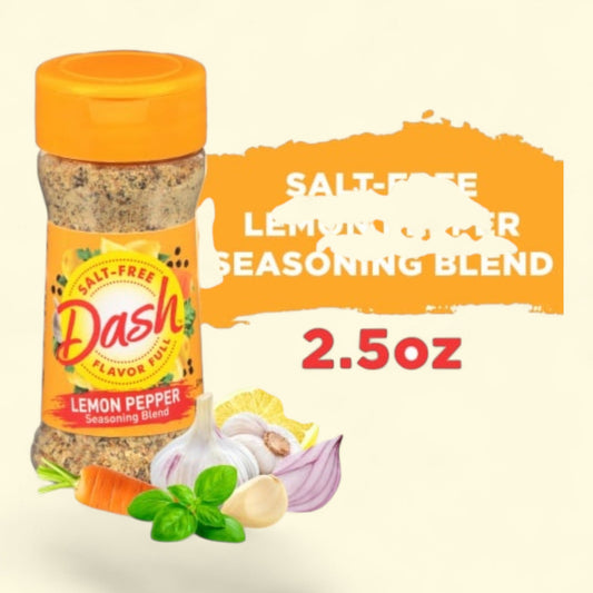 Dash Lemon Pepper Seasoning Blend, Kosher, 2.5 oz — authentic US product shipped worldwide by Treatspree