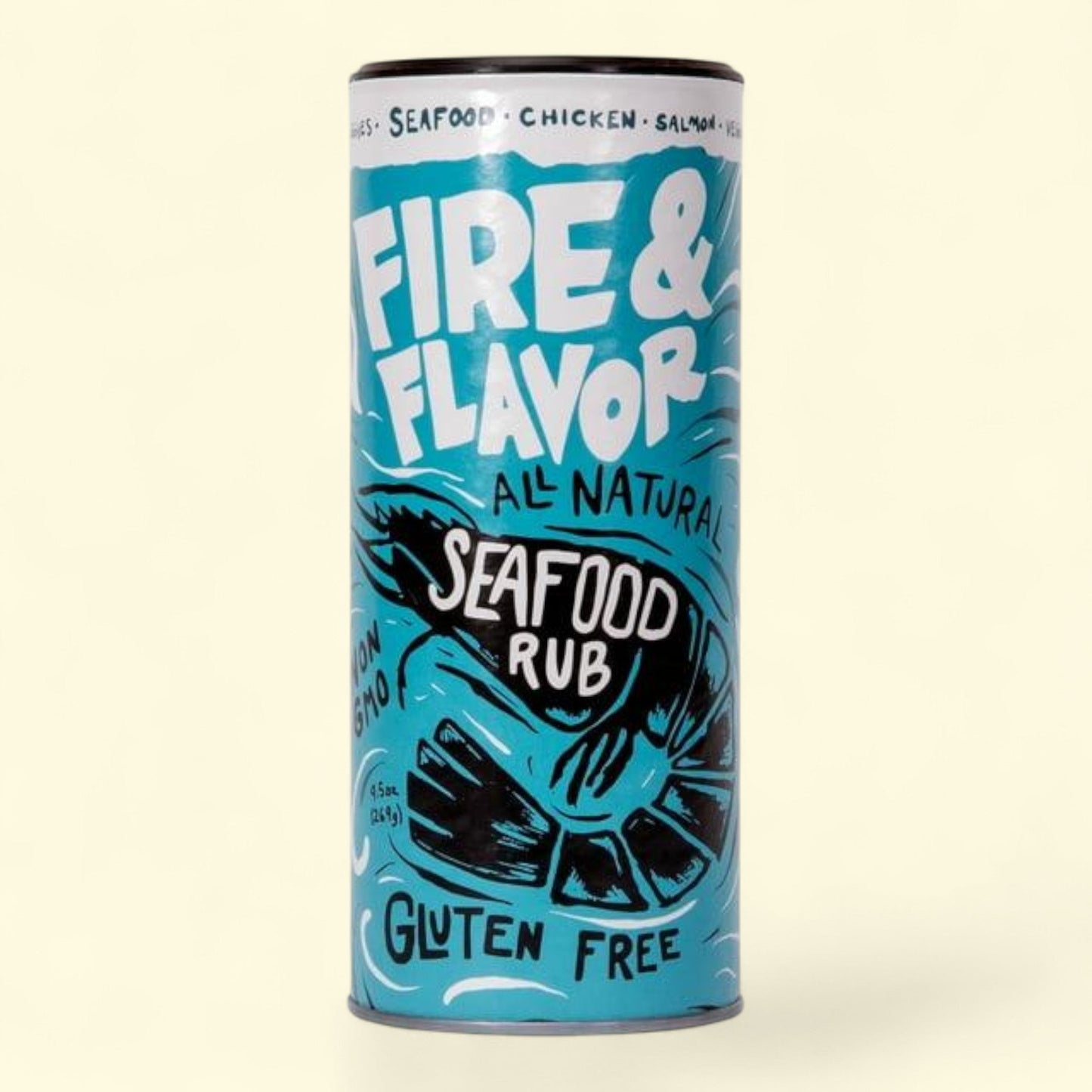 Fire & Flavor Seafood Rub, 9.5 oz