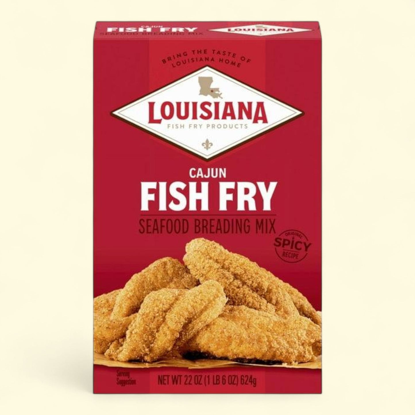 Louisiana Fish Fry Products Cajun Spicy Seasoned Breading Mix, 22 oz