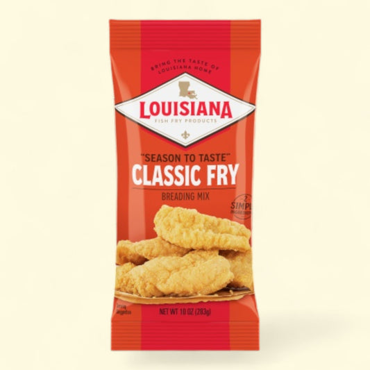 Louisiana Fish Fry Products Classic Fry Breading Mix, Season to Taste, 10 oz