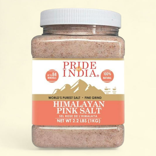 Pride of India Himalayan Pink Salt, 2.2 lbs Jar