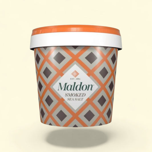 Maldon Smoked Sea Salt Flakes, Bulk Tub (1.1 lb) — authentic US product shipped worldwide by Treatspree