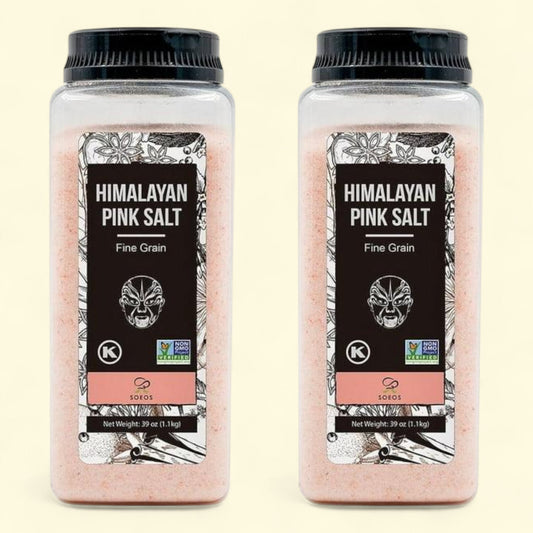 Soeos Himalayan Pink Salt Fine Grain, 38.8oz, 2.4lb