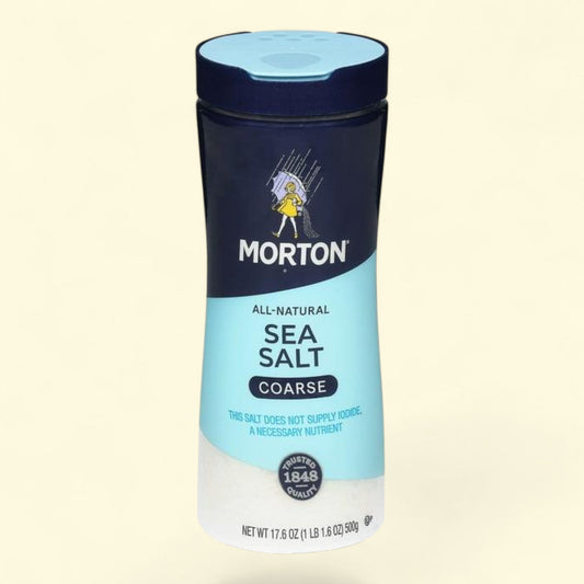 Morton Coarse Sea Salt, 17.6 oz Canister