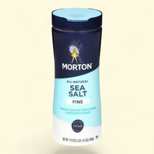Morton Fine Sea Salt, 17.6 oz