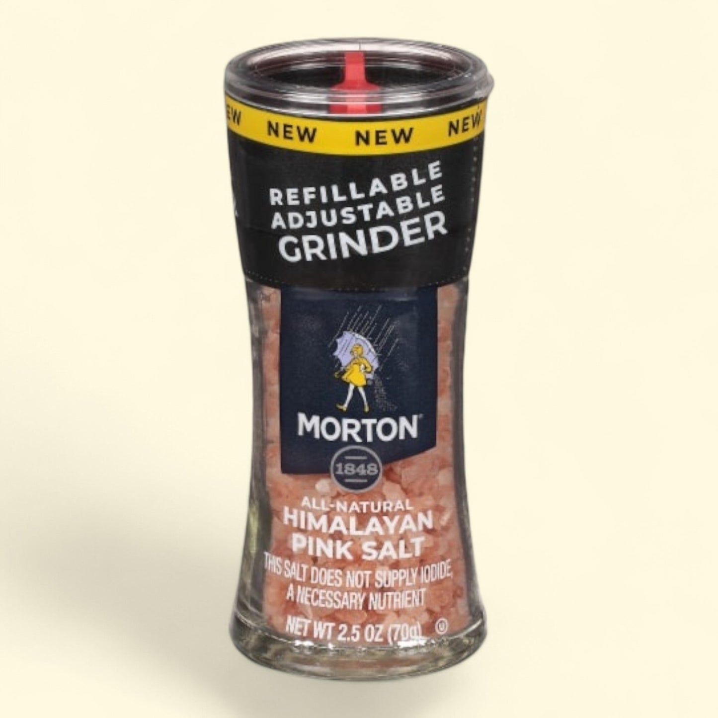 Morton Himalayan Pink Salt Grinder, 3.88 oz