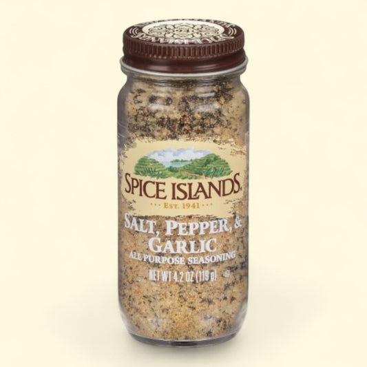 Spice Islands All Purpose Seasoning, Salt, Pepper & Garlic, Kosher, 3.5 oz