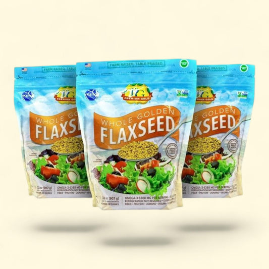Premium Gold Whole Golden Flaxseed, 96 oz.