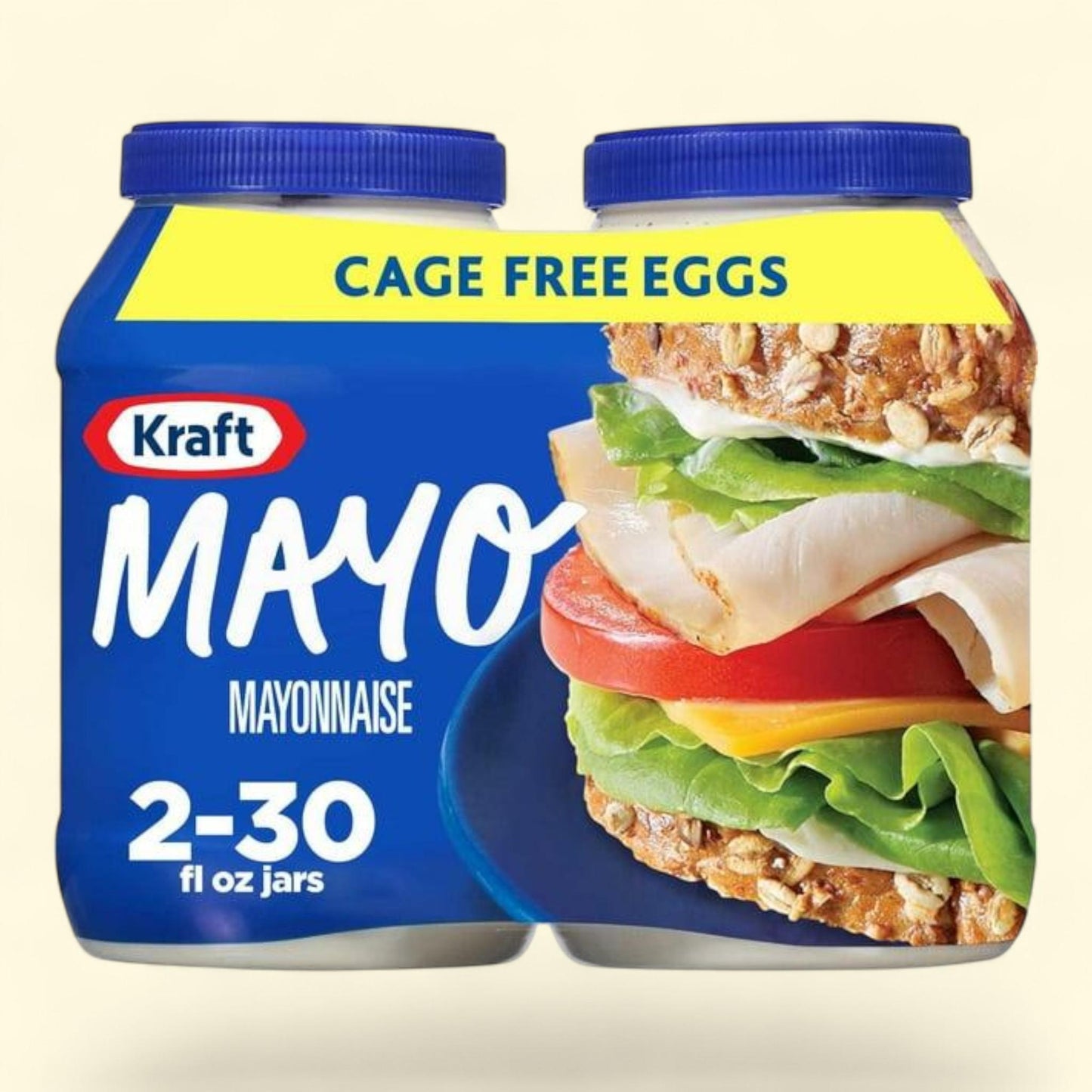 Kraft Real Mayo Mayonnaise, 30 fl. oz. jars, 2 pk.