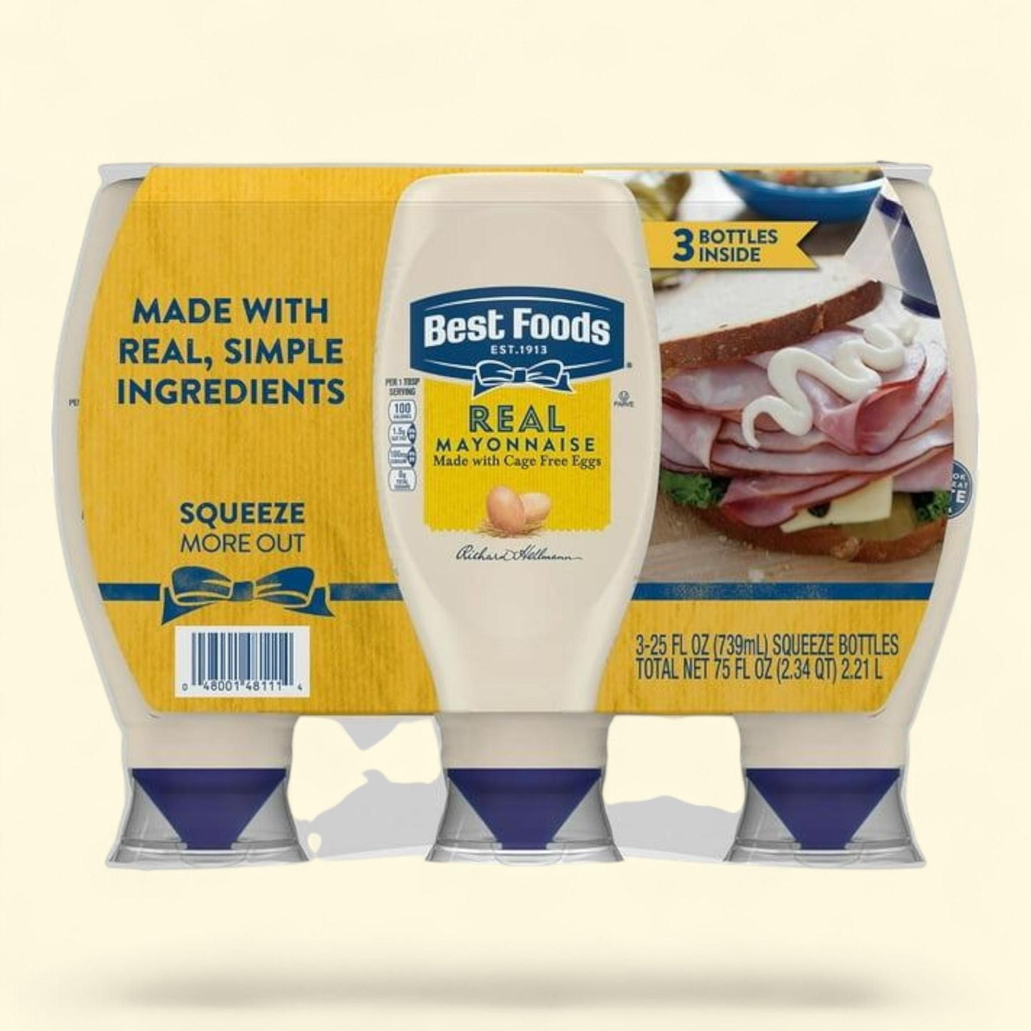 Best Foods Real Mayonnaise, 25 oz., 3 pk.