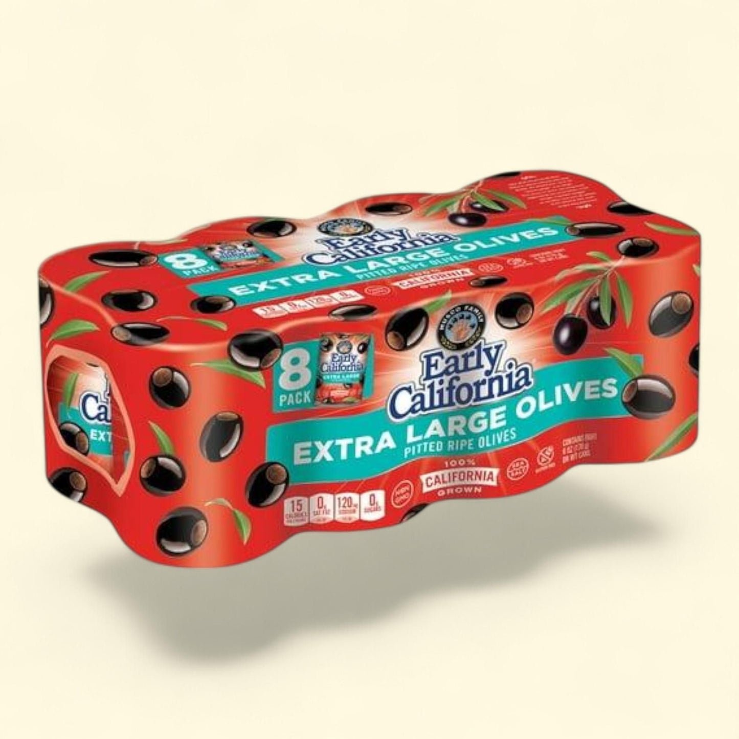 Early California Pitted Olives, 6 oz., 8 pk.