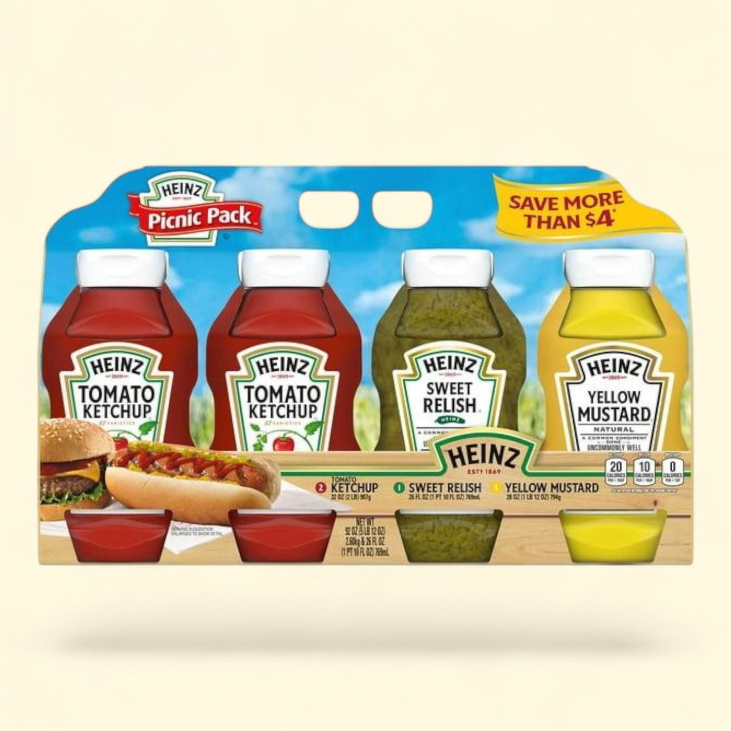 Heinz Picnic Pack Condiments, 4 pk