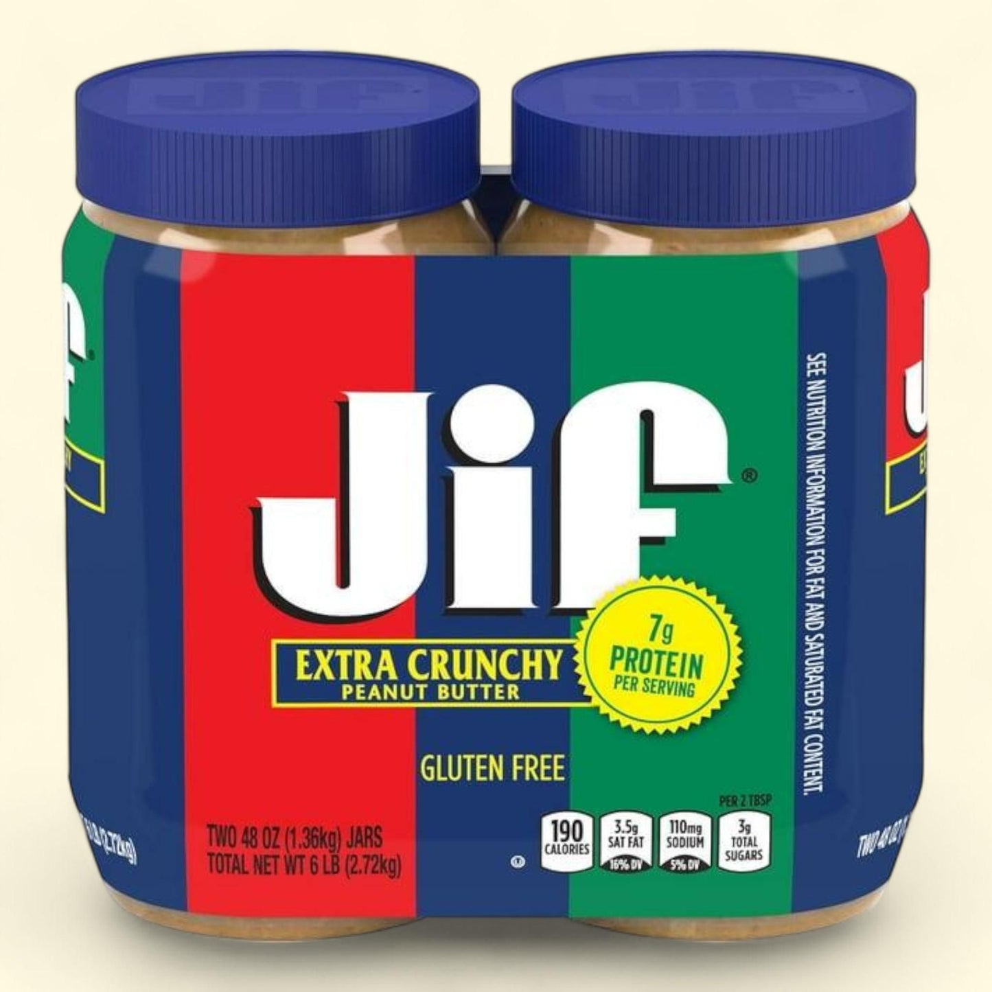 Jif Extra Crunchy Peanut Butter, 48 oz., 2 pk.