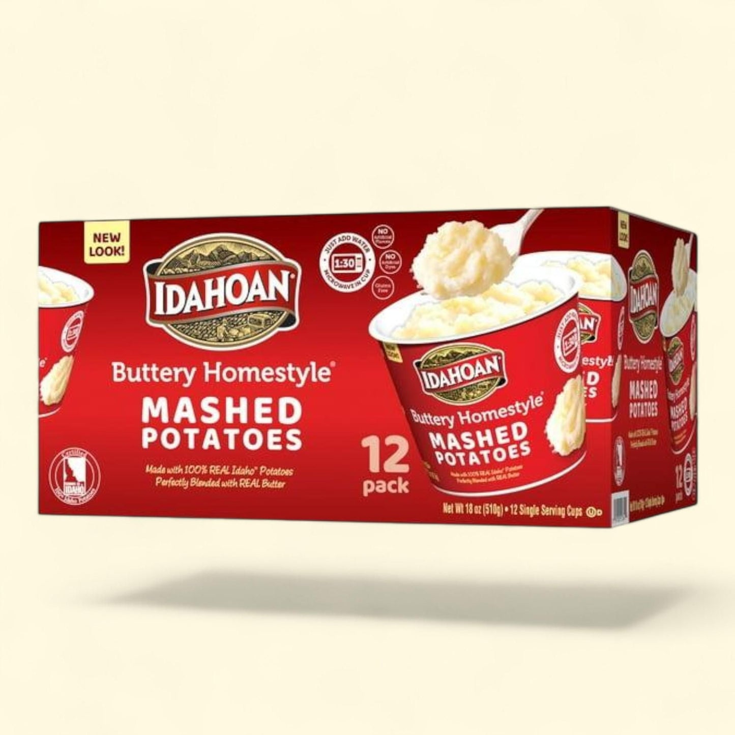 Idahoan Buttery Homestyle Mashed Potatoes, 12 pk.