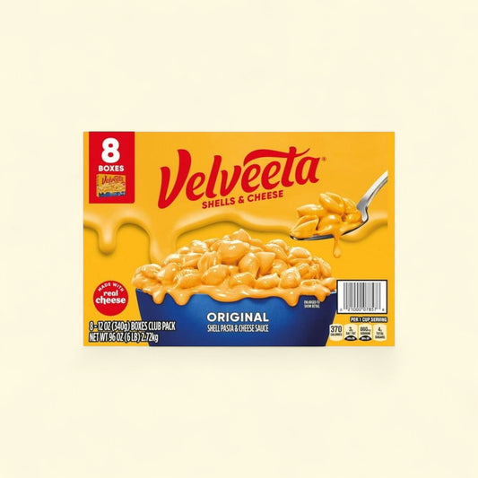 Velveeta Shells & Cheese Original, 12 oz., 8 pk. — authentic US product shipped worldwide by Treatspree