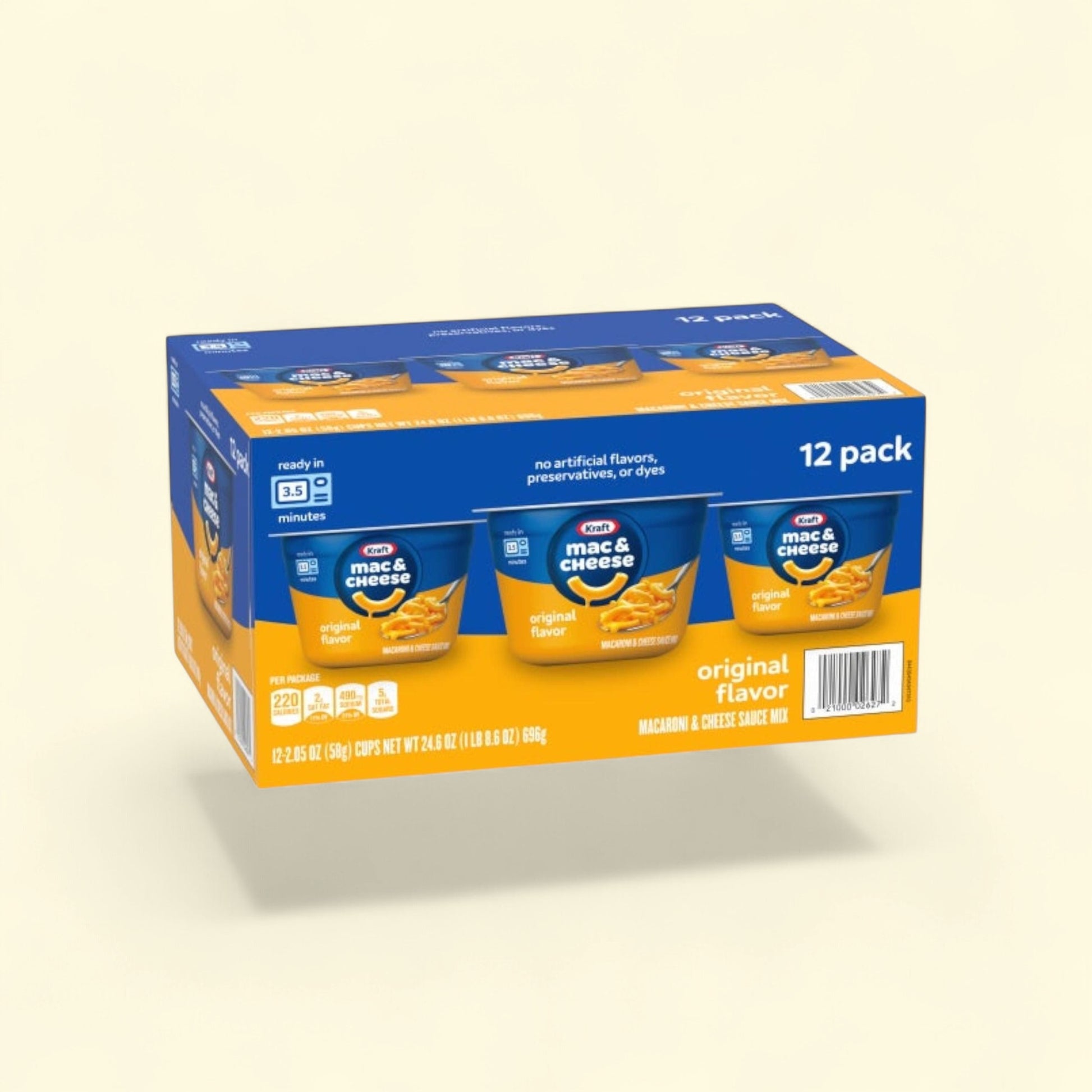 Kraft, Macaroni & Cheese Dinner Cup, 2.05 oz, 12-Count — authentic US product shipped worldwide by Treatspree