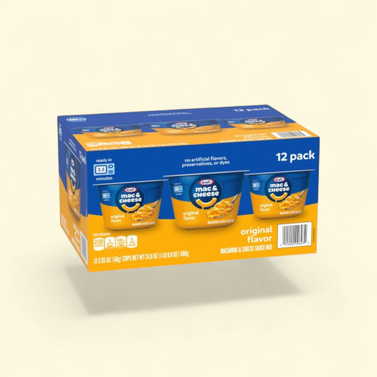 Kraft, Macaroni & Cheese Dinner Cup, 2.05 oz, 12-Count — authentic US product shipped worldwide by Treatspree