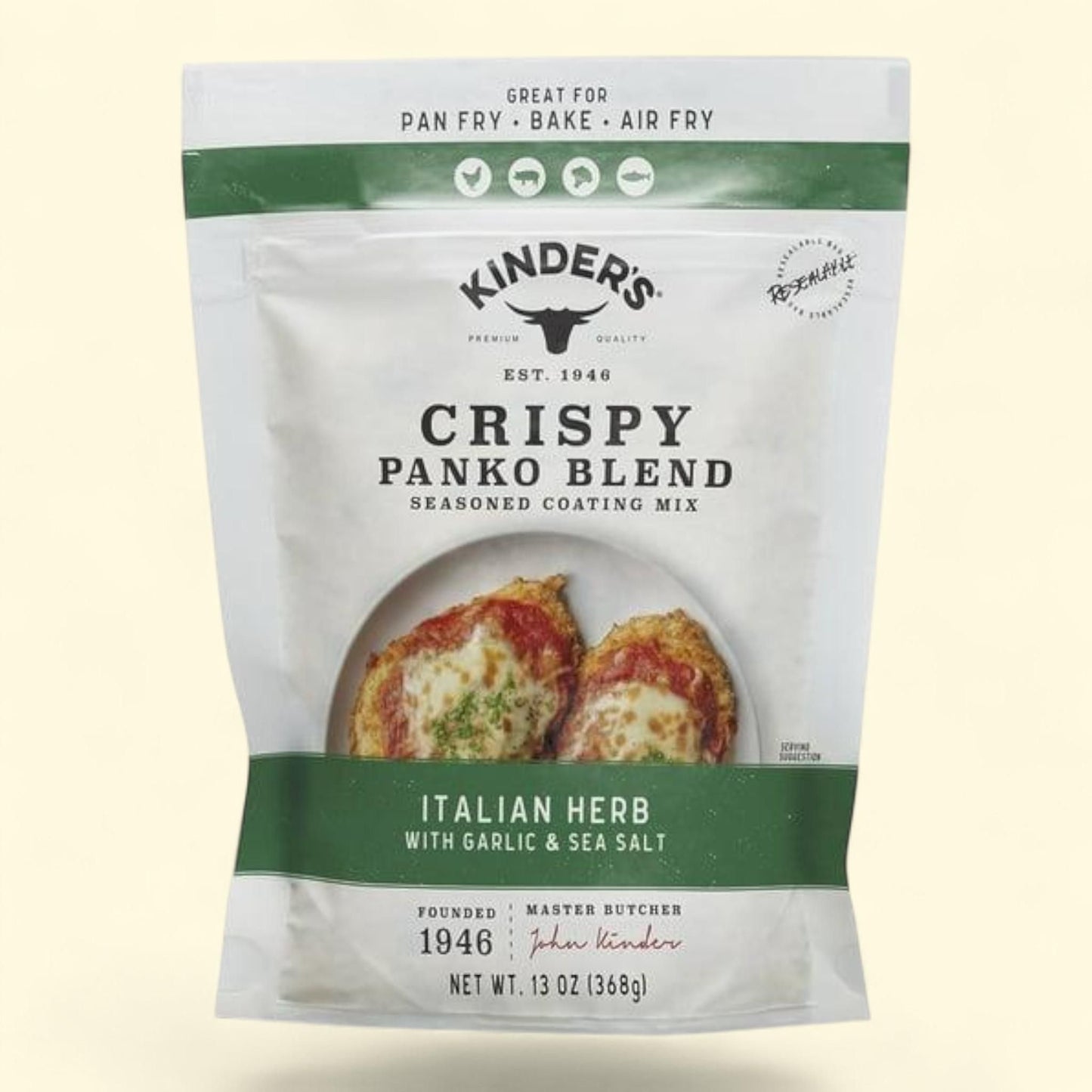 Kinder's Crispy Panko Blend, Italian Herb with Garlic and Sea Salt, 13 oz