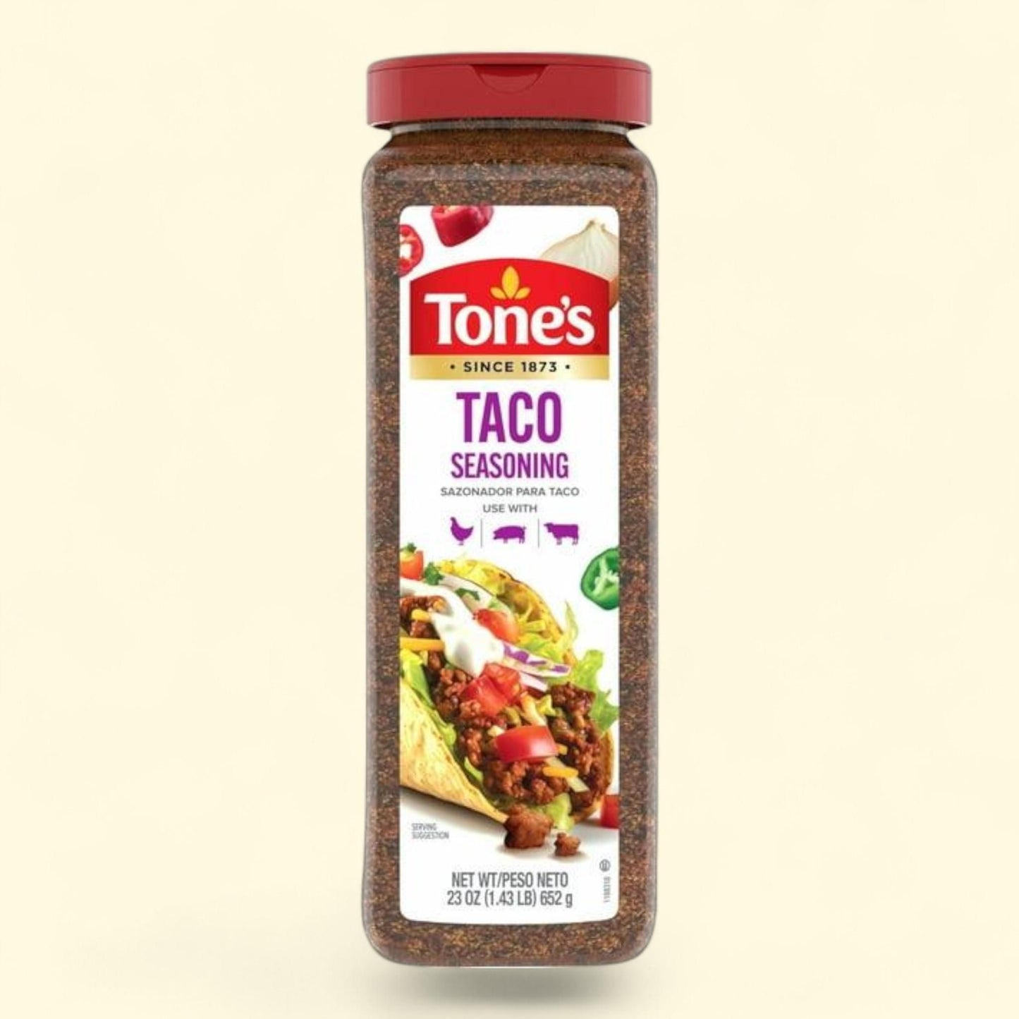 Tone's Taco Seasoning, 23 oz. — authentic US product shipped worldwide by Treatspree