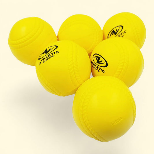 Balles de baseball d'entraînement en mousse Athletic Works, 23 cm, lot de 6