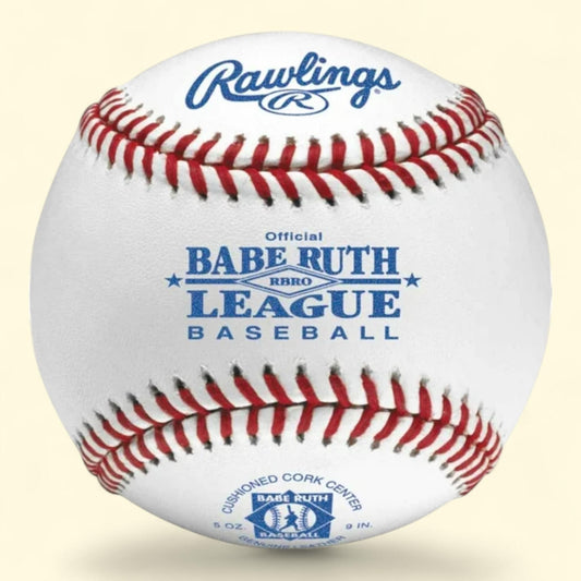 Balles de baseball Rawlings Babe Ruth de qualité tournoi, taille : cœur en liège rembourré