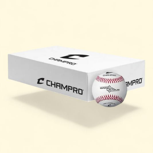 Balles de baseball Champro Sports pour la ligue junior, revêtement en cuir, lot de 12