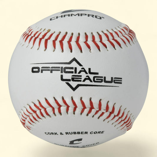 Balle de baseball en cuir synthétique Champro Sports Official League, lot de douze