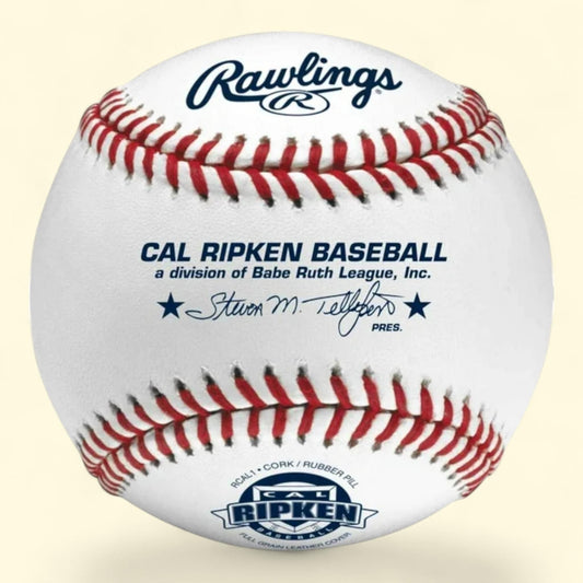 Balle de baseball Rawlings 14U Cal Ripken à coutures en relief, taille 9 pouces