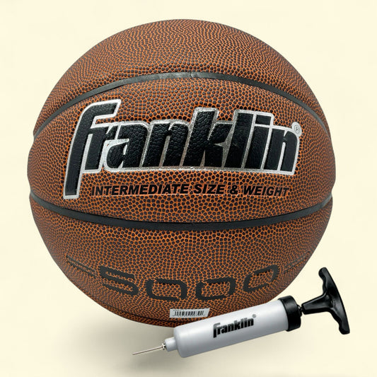 Franklin Sports Indoor Basketball with Air Pump, Size 28.5"