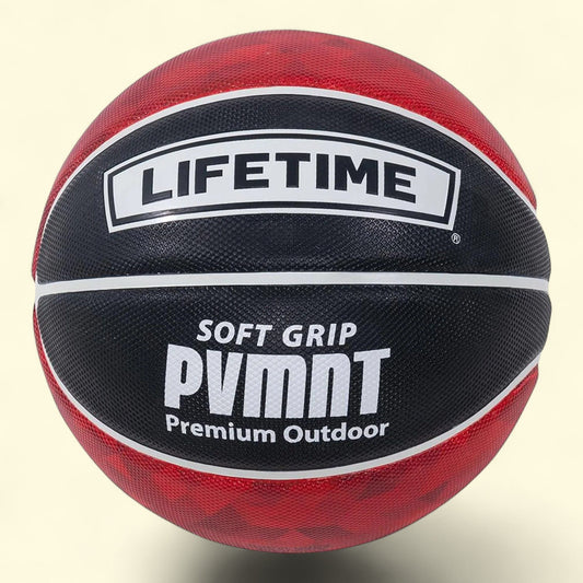 Ballon de basket d'extérieur Lifetime, revêtement antidérapant rouge haut de gamme, 75 cm