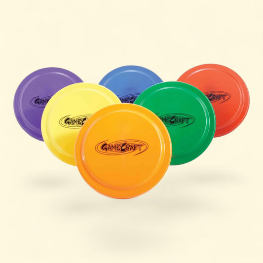GameCraft Plastic Flying Discs, 9 in. Set of 6