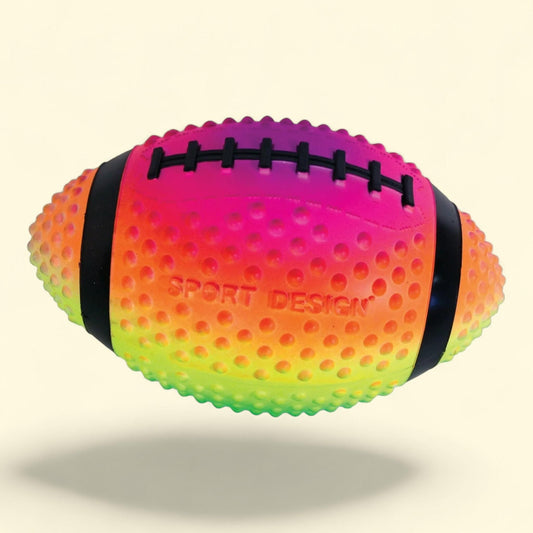 Sport Design Football, Neon Rainbow, Size: Durable Bumpy Grip Surface