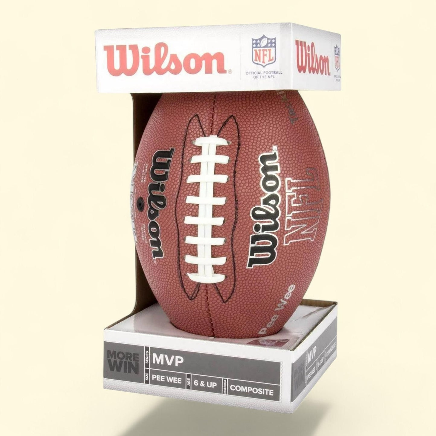Wilson NFL MVP Official Pee Wee Size Youth Football, Size — authentic US product shipped worldwide by Treatspree