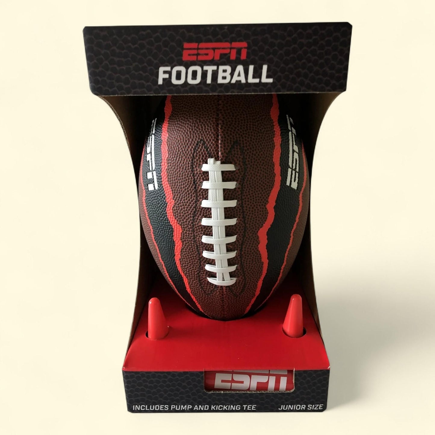 ESPN MB2 Junior Size Football Pack, Includes Kicking Tee and Pump — authentic US product shipped worldwide by Treatspree