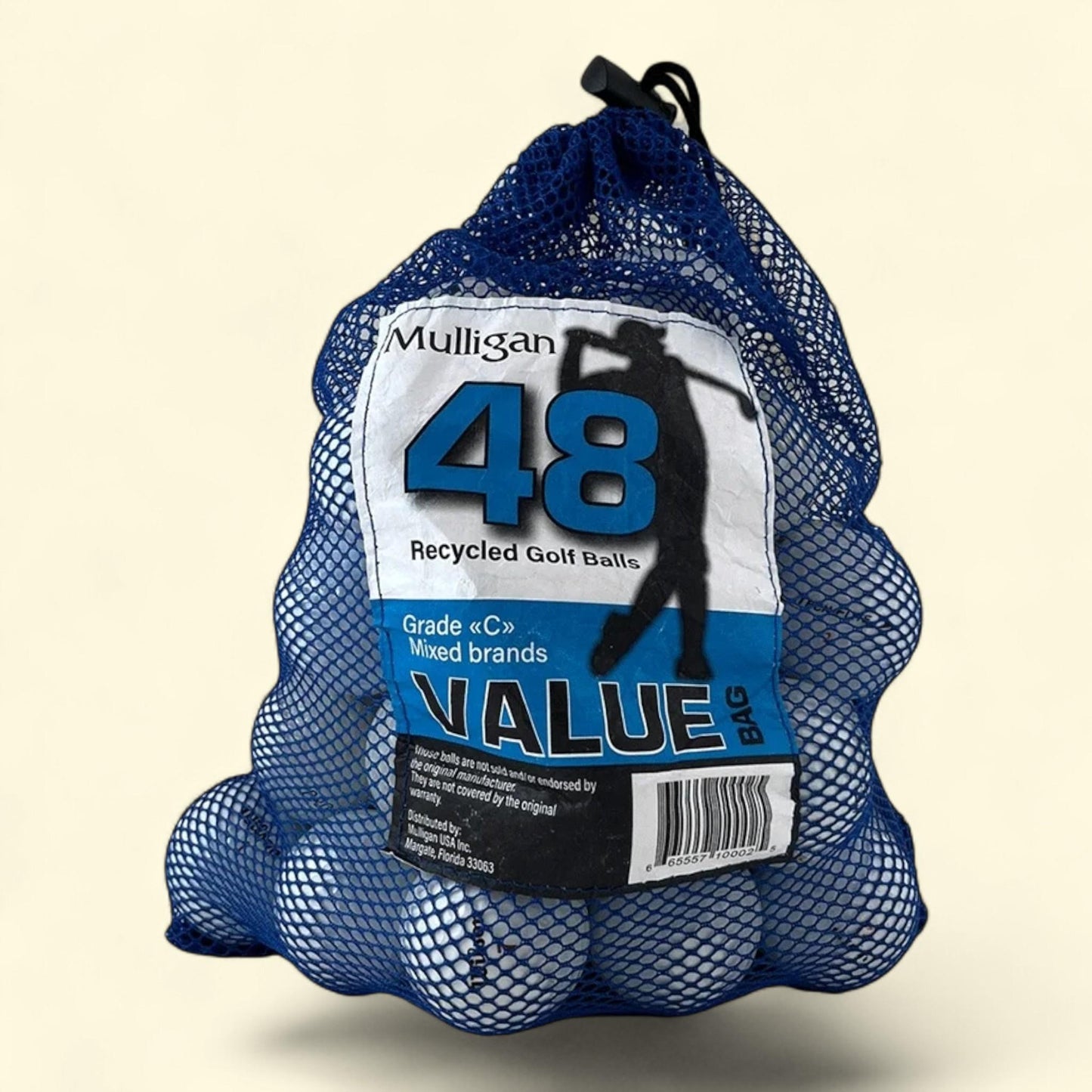 Mulligan Recycled White Golf Balls, 48 Pack