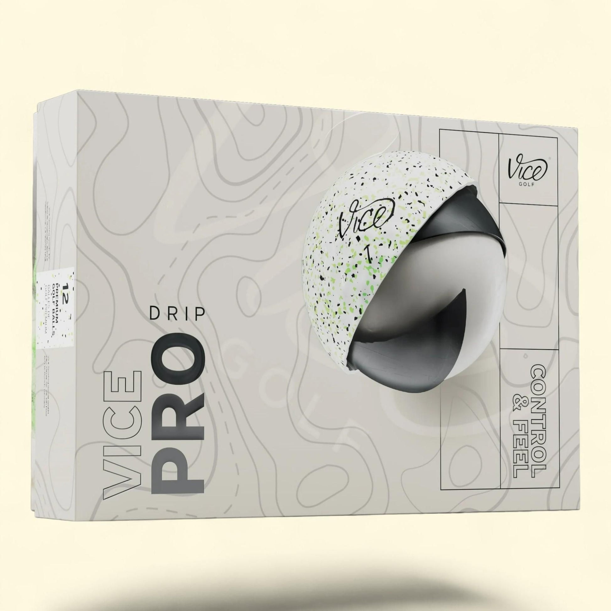 Vice Pro Drip Golf Balls, Lime/Black, 1 Dozen — authentic US product shipped worldwide by Treatspree