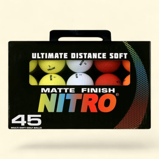 Nitro Golf Ultimate Distance Soft Multi Golf Ball, 45-Pack