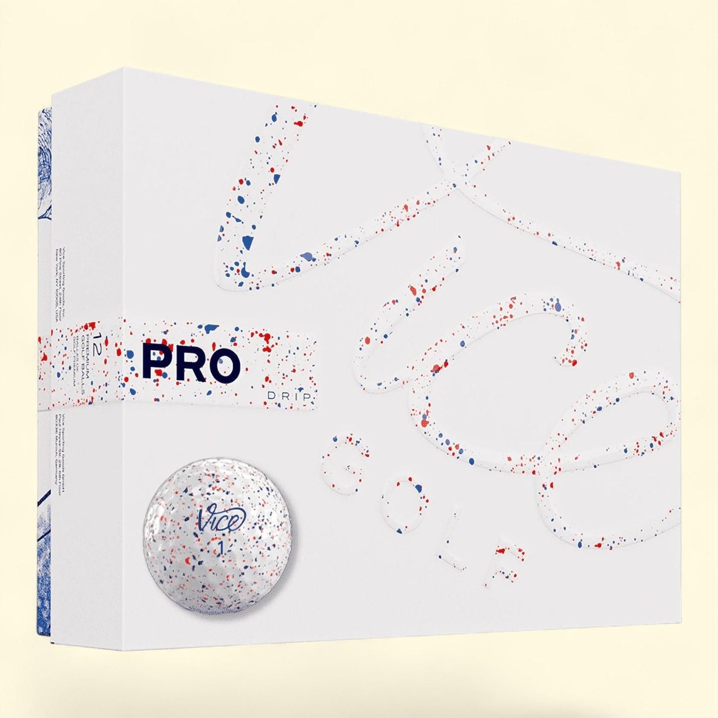Vice Golf Pro Red & Blue Drip Golf Balls, 1 Dozen