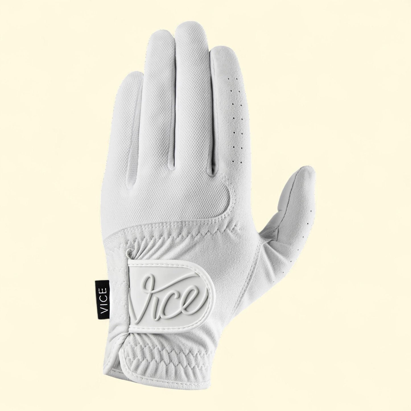 Vice Golf Duro White Golf Glove, Left Hand Large