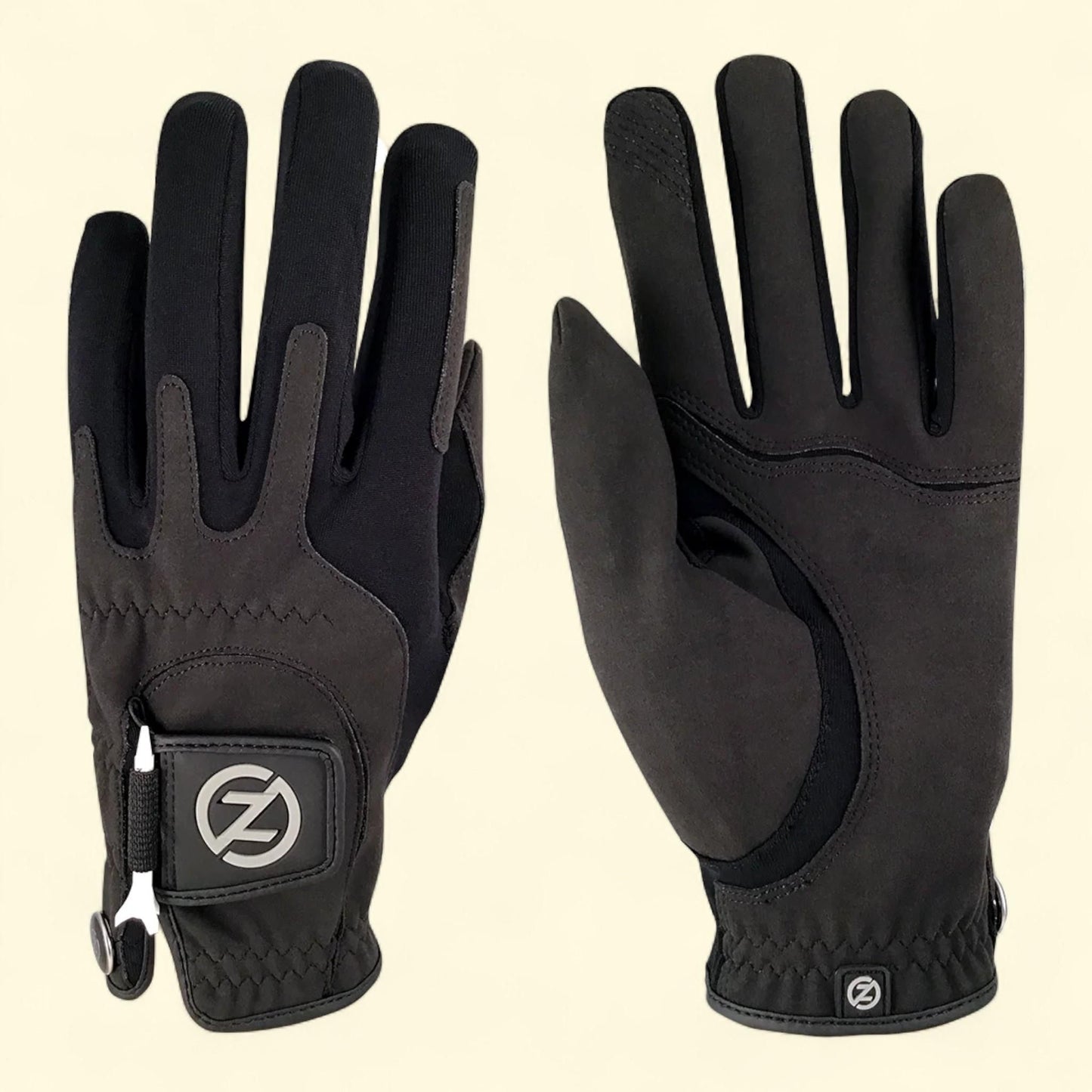 Zero Friction Storm All Weather Golf Gloves, Men's, Universal-Fit, Black, Pair