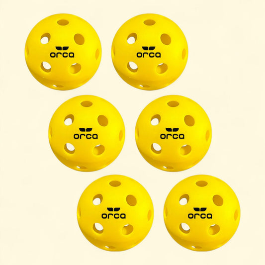 Orca Pickleballs Pi 26, Indoor 6-Pk, USAPA Official Size with 1-Year No-Crack Warranty