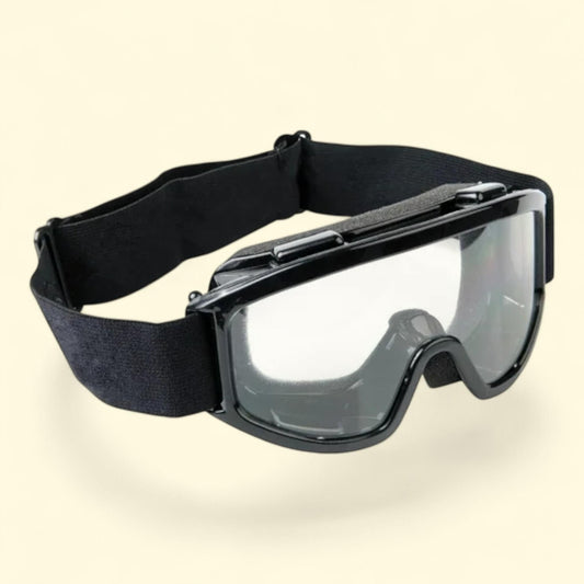 Fuel Helmets Youth Kids Premium Riding Goggles, Single Clear Lens with Black Frame, MX ATV Dirt Bike Off-Road Riding, One Size