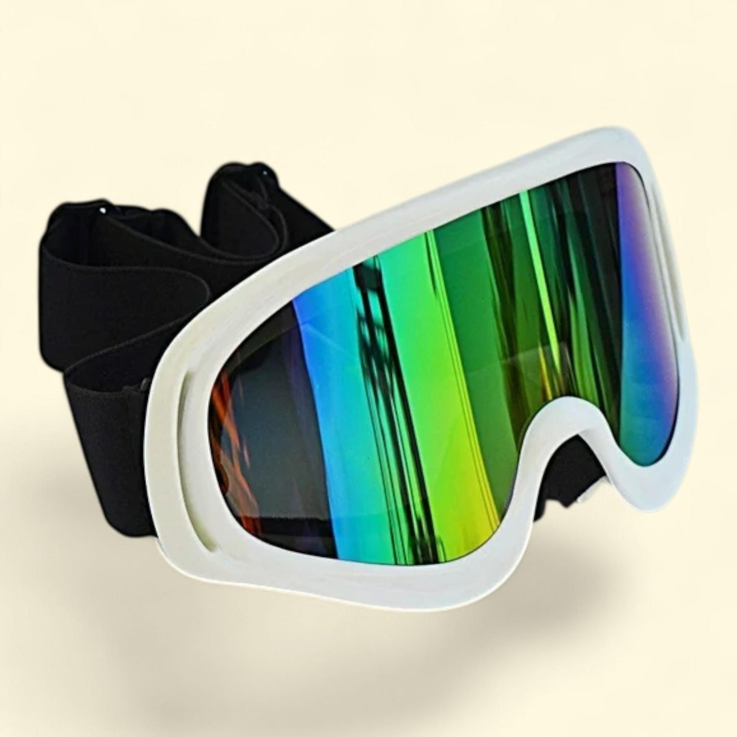 SUNNYOUTDOOR Ski Goggles UV400 Anti-fog Sunglasses, White, One Size