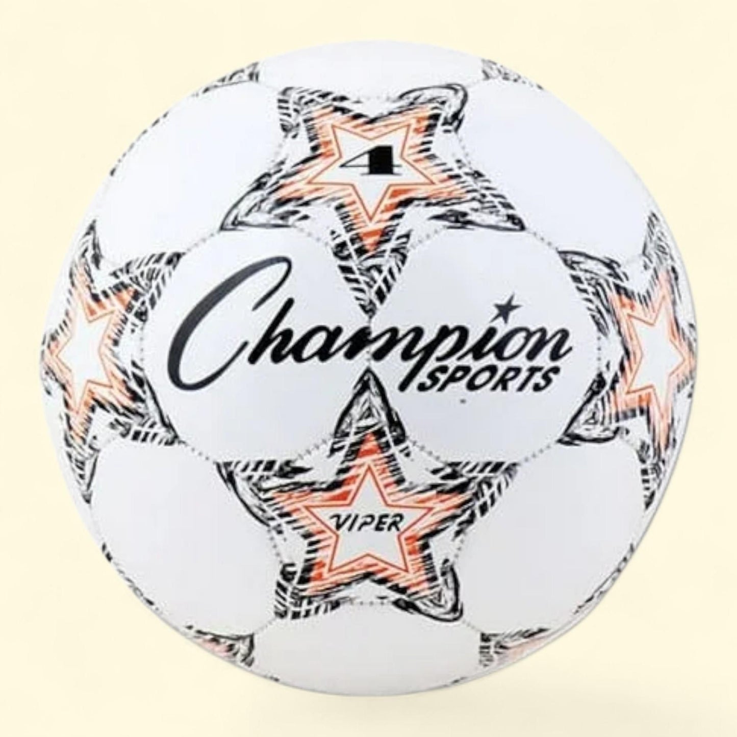 VIPER Soccer Ball, Size 4, 8"-8 1/4" dia., White — authentic US product shipped worldwide by Treatspree