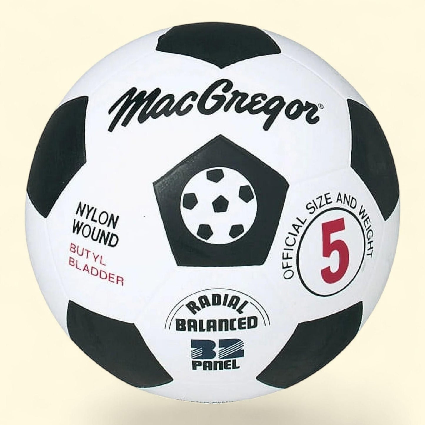 MacGregor Rubber Soccer Ball, Size 3