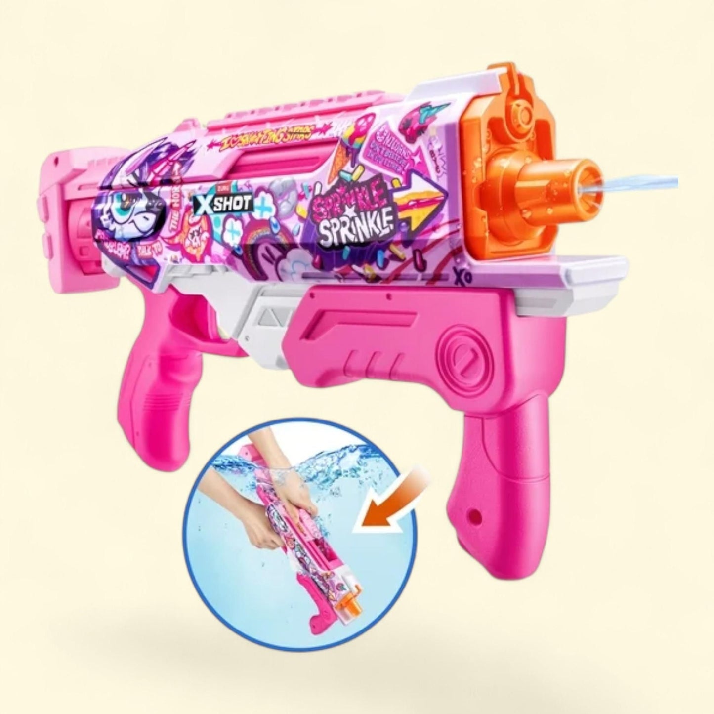 ZURU XSHOT Pistolet à eau Unicorn Splash 500 ml